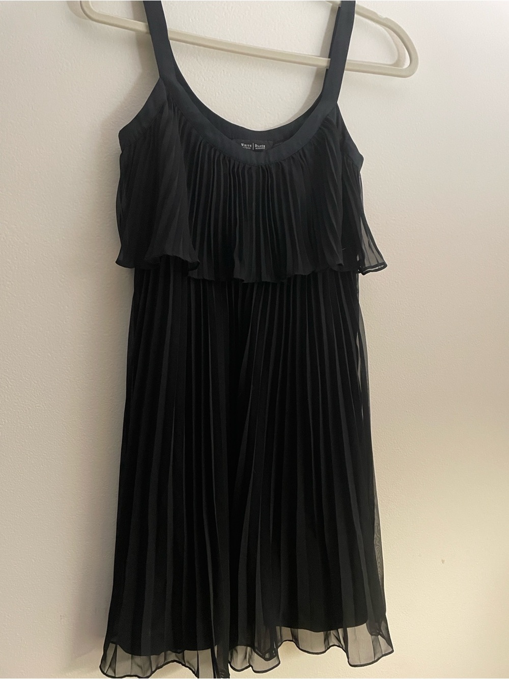 White House Black Market Black Pleated Dress